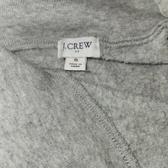 J. Crew Factory Light Gray Button Detail Mock Neck Sweatshirt Size S Super Soft - Picture 7 of 7